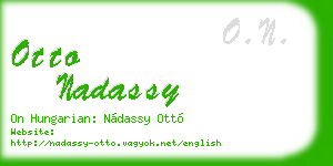 otto nadassy business card