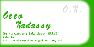 otto nadassy business card